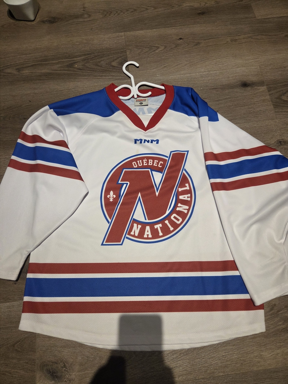 Lnah Québec National Hockey Jersey - White with Red & Blue Accents